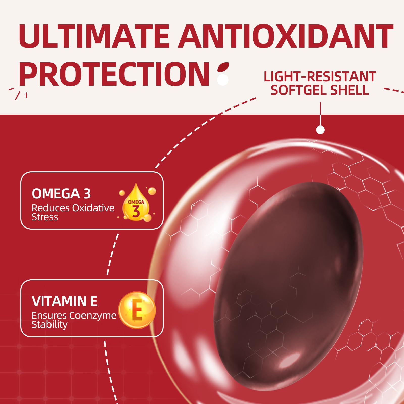 Capsules brillantes montrant la protection contre la lumière.