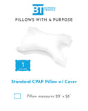 Pillows with a Purpose CPAP oreiller garnissage polyester soufflé offre un soutien léger.