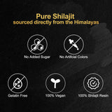 Craftmetal Shilajit Gommes végan et sans sucre ajouté.