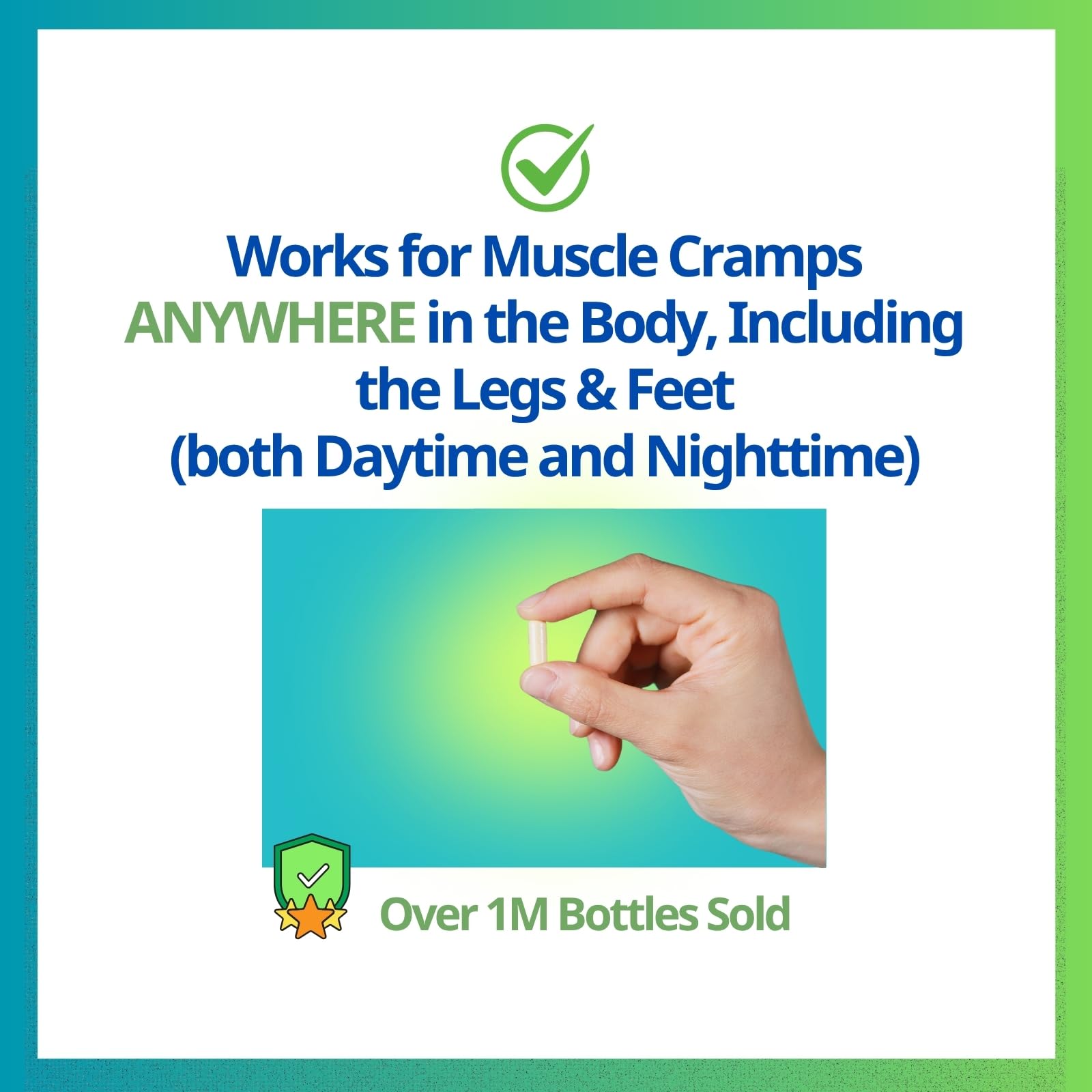 Cramp Defense affiche l'étiquette de dosage pour guider l'utilisation.