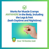 Cramp Defense affiche l'étiquette de dosage pour guider l'utilisation.