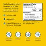 North American Herb & Spice — ingrédients sauvages non-OGM et sans additifs affichés.