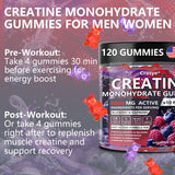 Gomme Crasye Créatine Monohydrate pour un soutien potentiel à la performance.