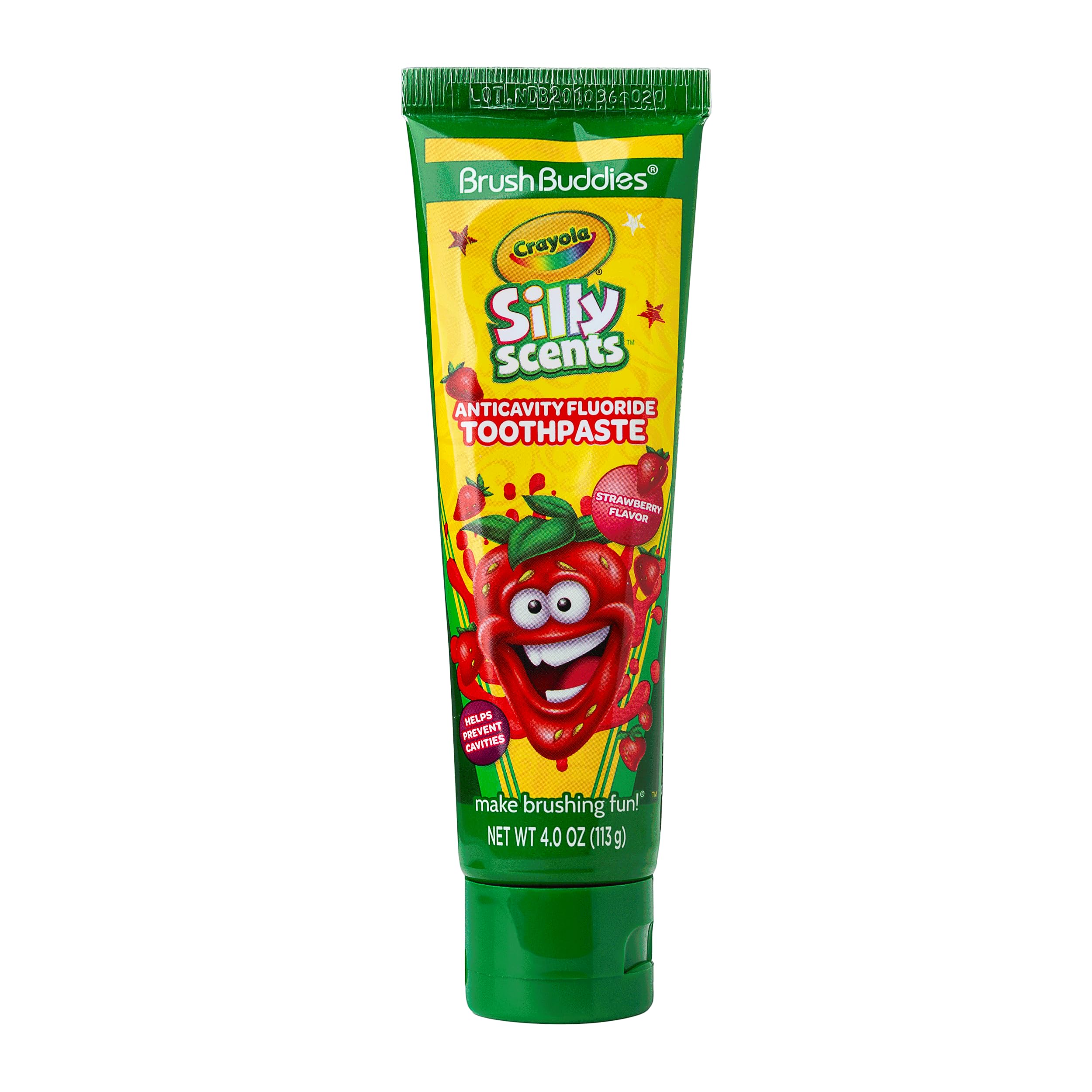 Sourire éclatant avec Crayola Brush Buddies pour enfants, goût fraise.