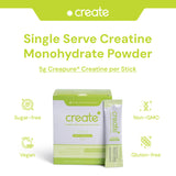 Create dosette unique de créatine, mélange rapide dans votre boisson.