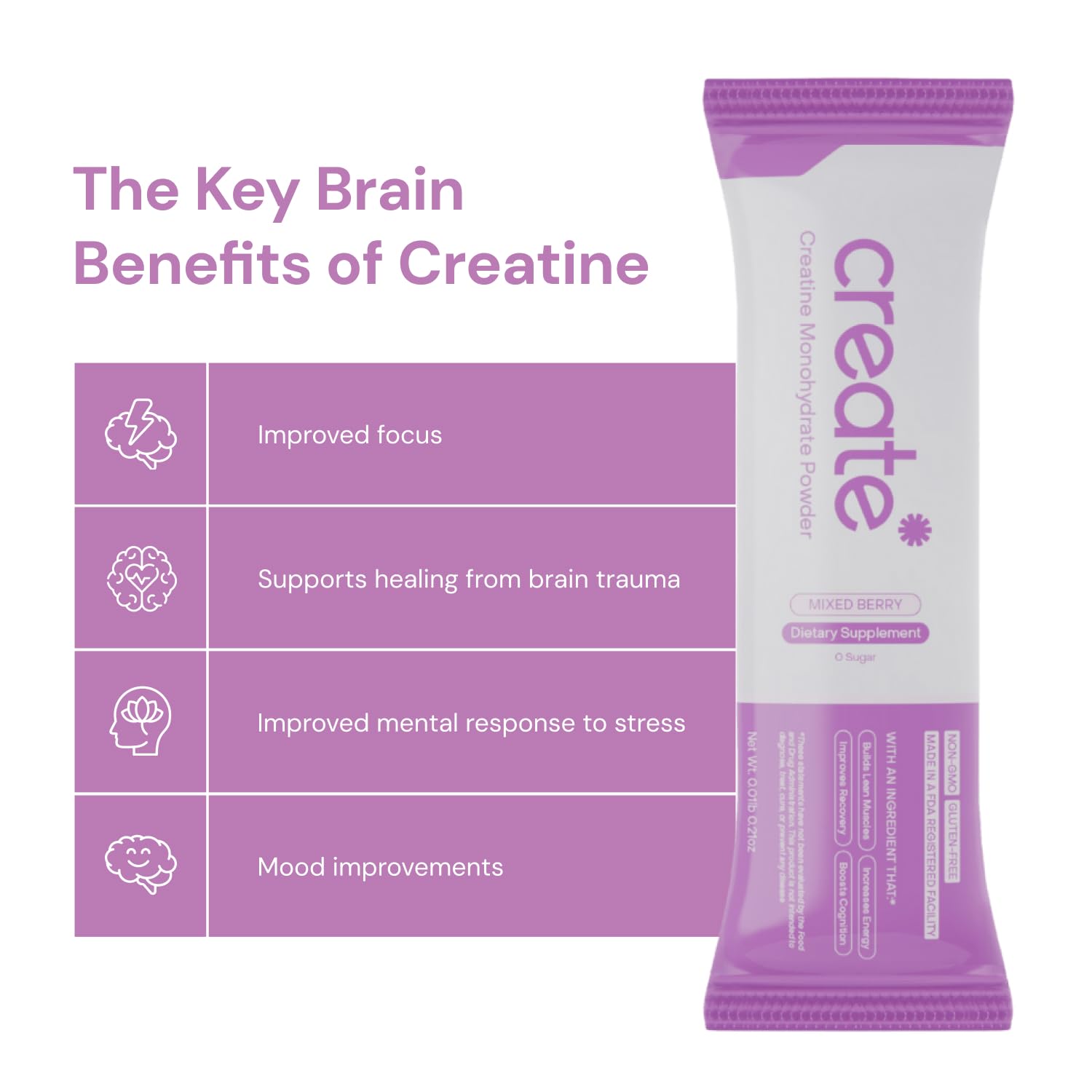 Create sans sucre, option légère pour votre routine