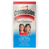 Creomulsion pour enfants, bouteille prête à l’emploi et toux légère possible.