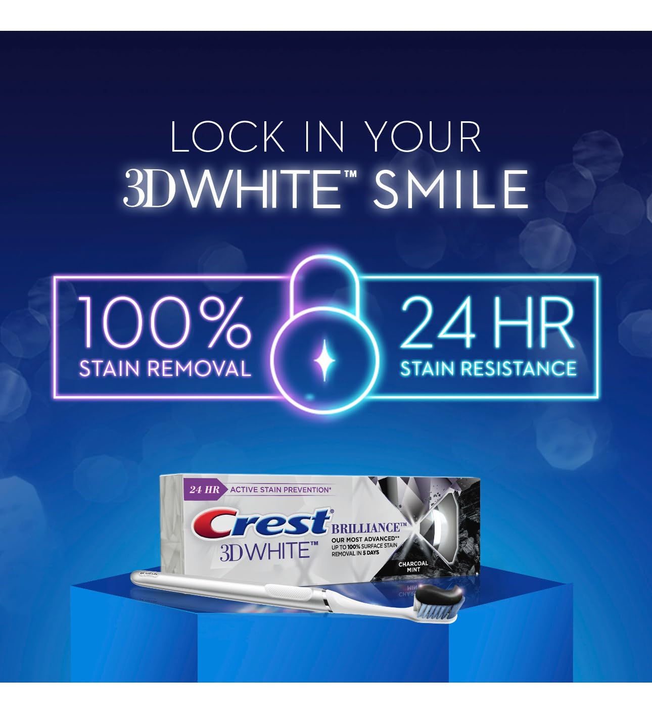 Crest 3D Blanc Charbon dentifrice mousse sensation fraîche lors du brossage