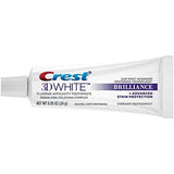 Crest 3D White Brilliance brossage menthe, dentifrice rafraîchissant prêt pour sourire éclatant.