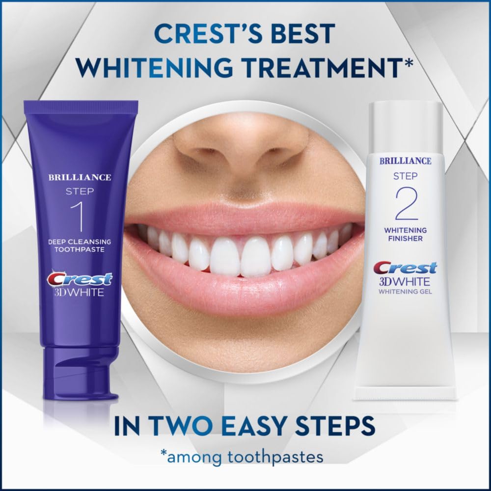Crest 3D White Brilliance: gel blanchissant pour des dents plus blanches au quotidien.