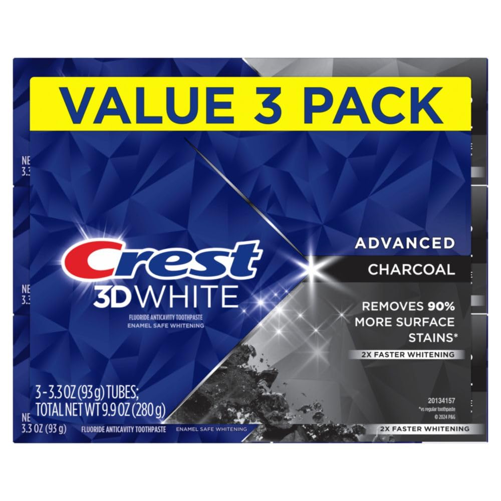 Usage quotidien Crest 3D White Charbon pour routine bucco-dentaire