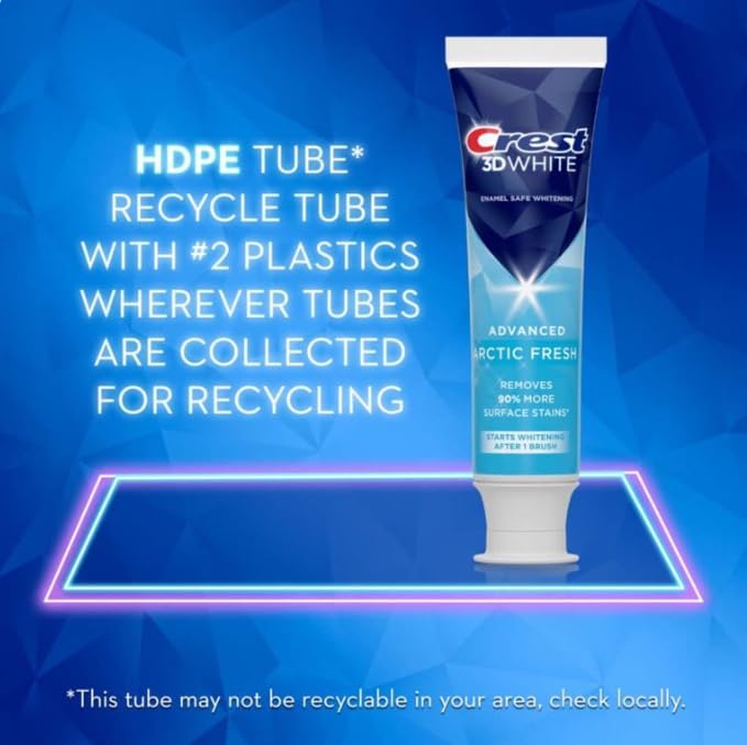 Crest 3D White dentifrice arctique – nettoyage en profondeur des surfaces pour dents nettes.