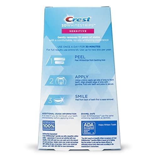 Crest 3D Whitestrips sensibles, utilisation quotidienne simple