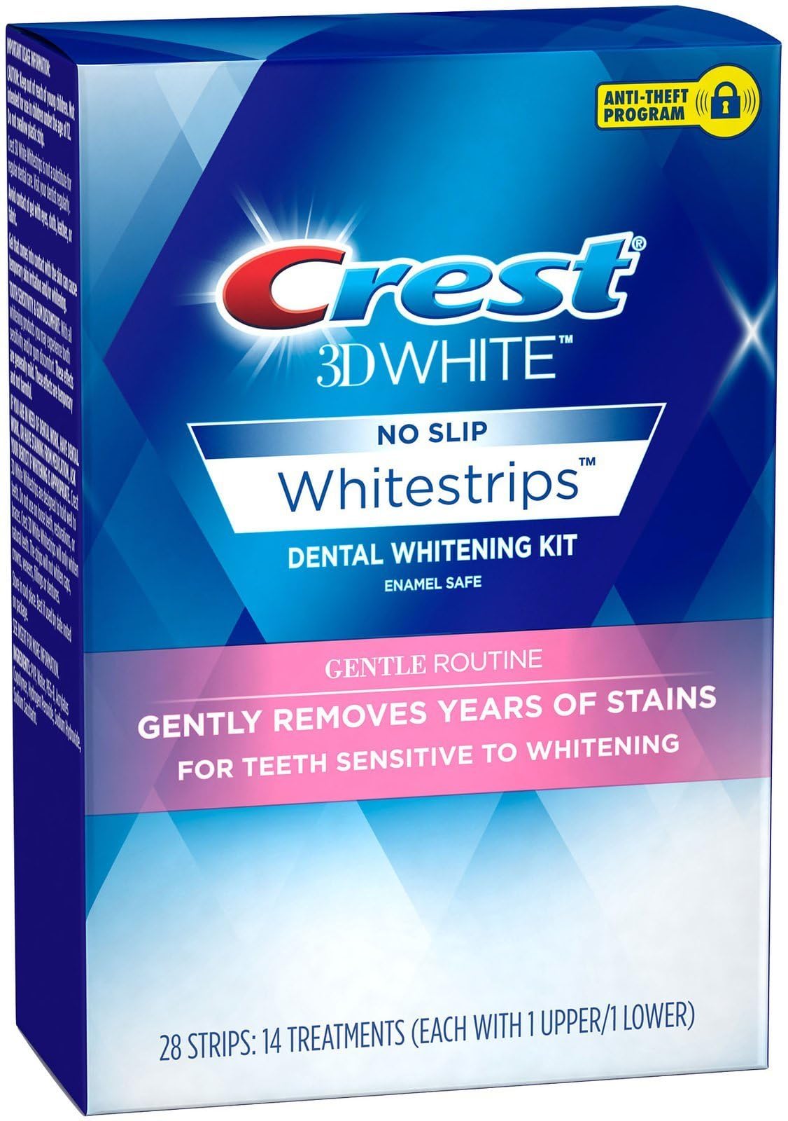 Crest 3D Whitestrips sensibles, ingrédient blanchissant utilisé par les dentistes