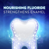 Crest Brilliance avec fluorure offre une protection potentielle contre les caries.