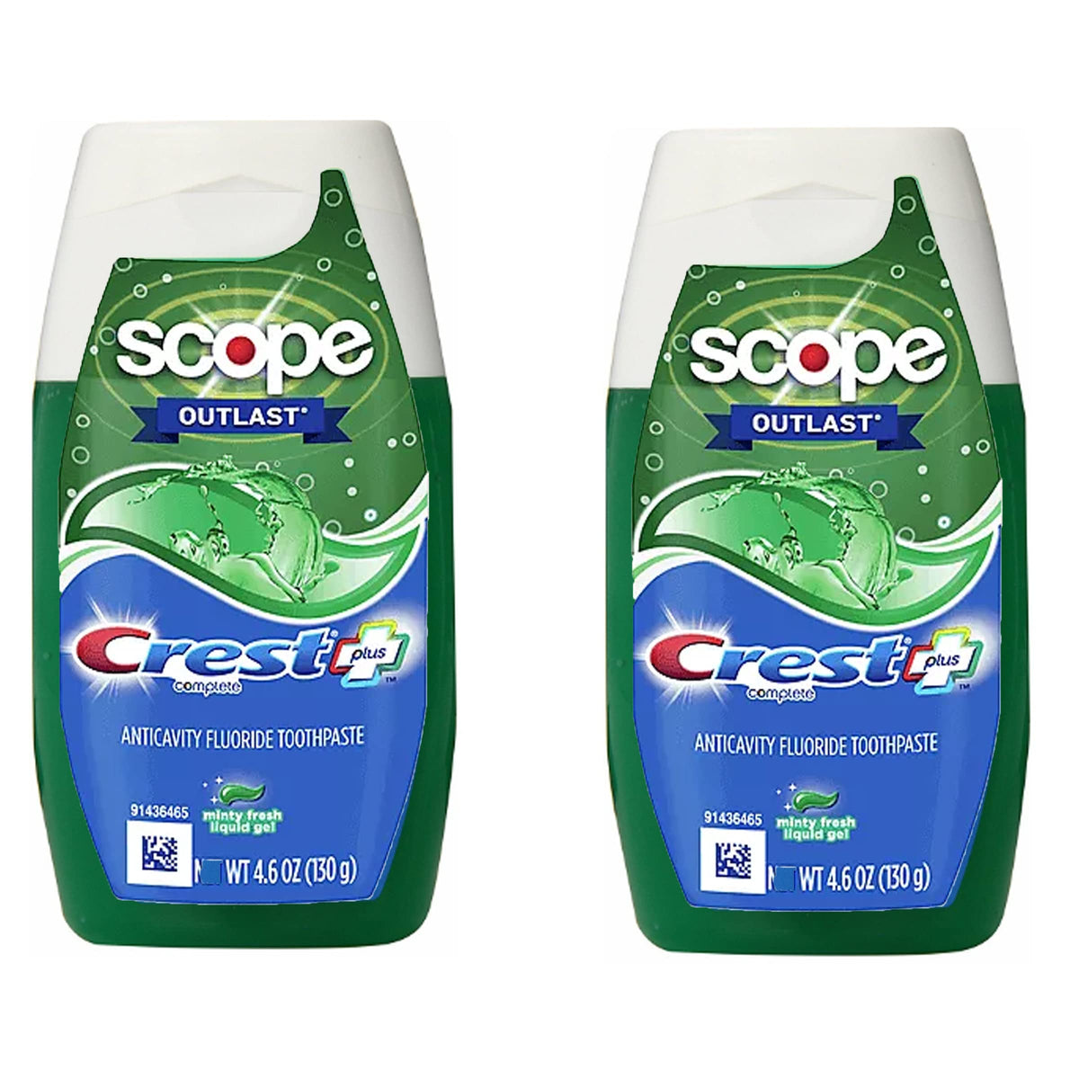 Crest Complete Blanchiment Scope pâte dentifrice en tube, haleine fraîche durable