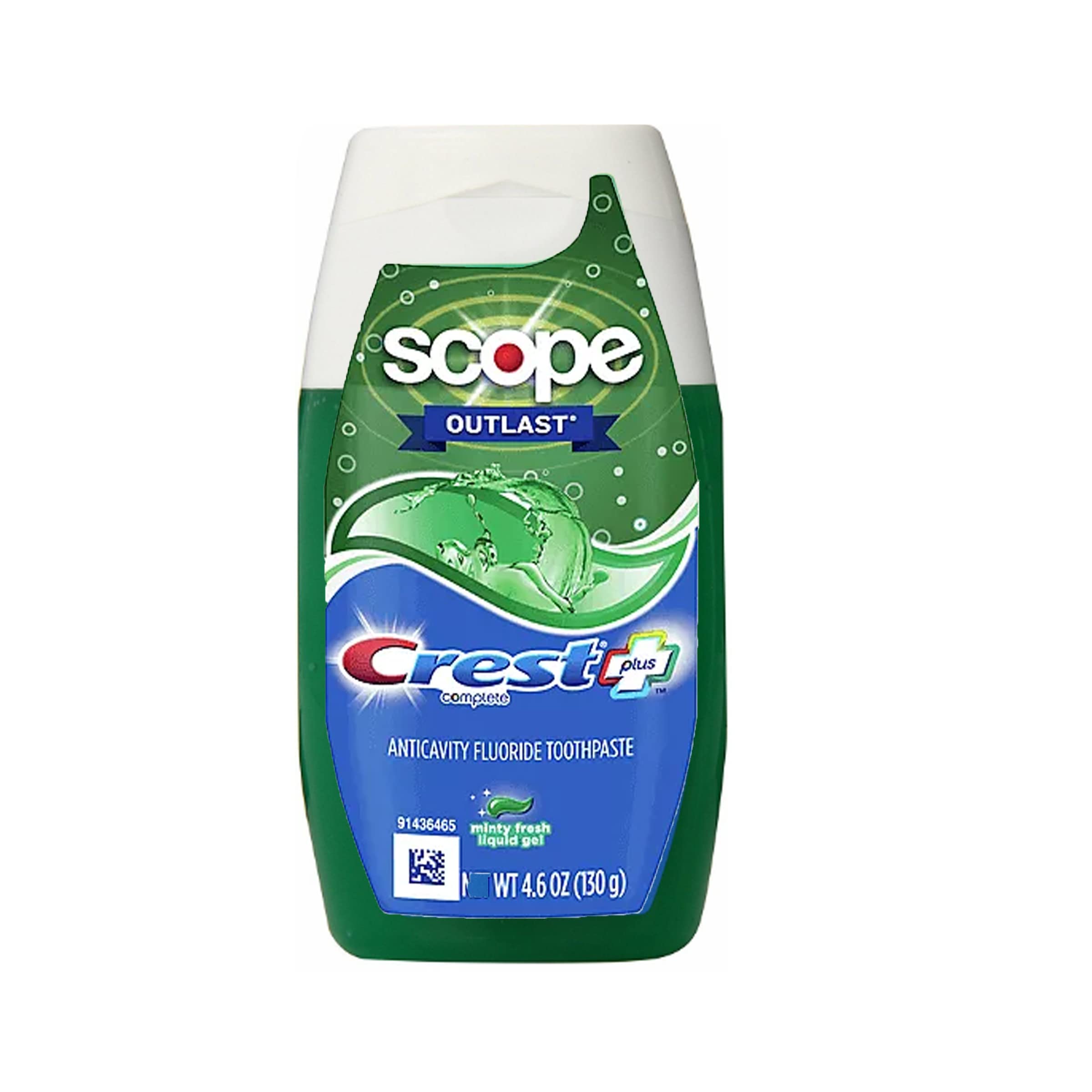 Crest Complete Blanchiment Scope tube dentifrice, nettoyage efficace et haleine fraîche