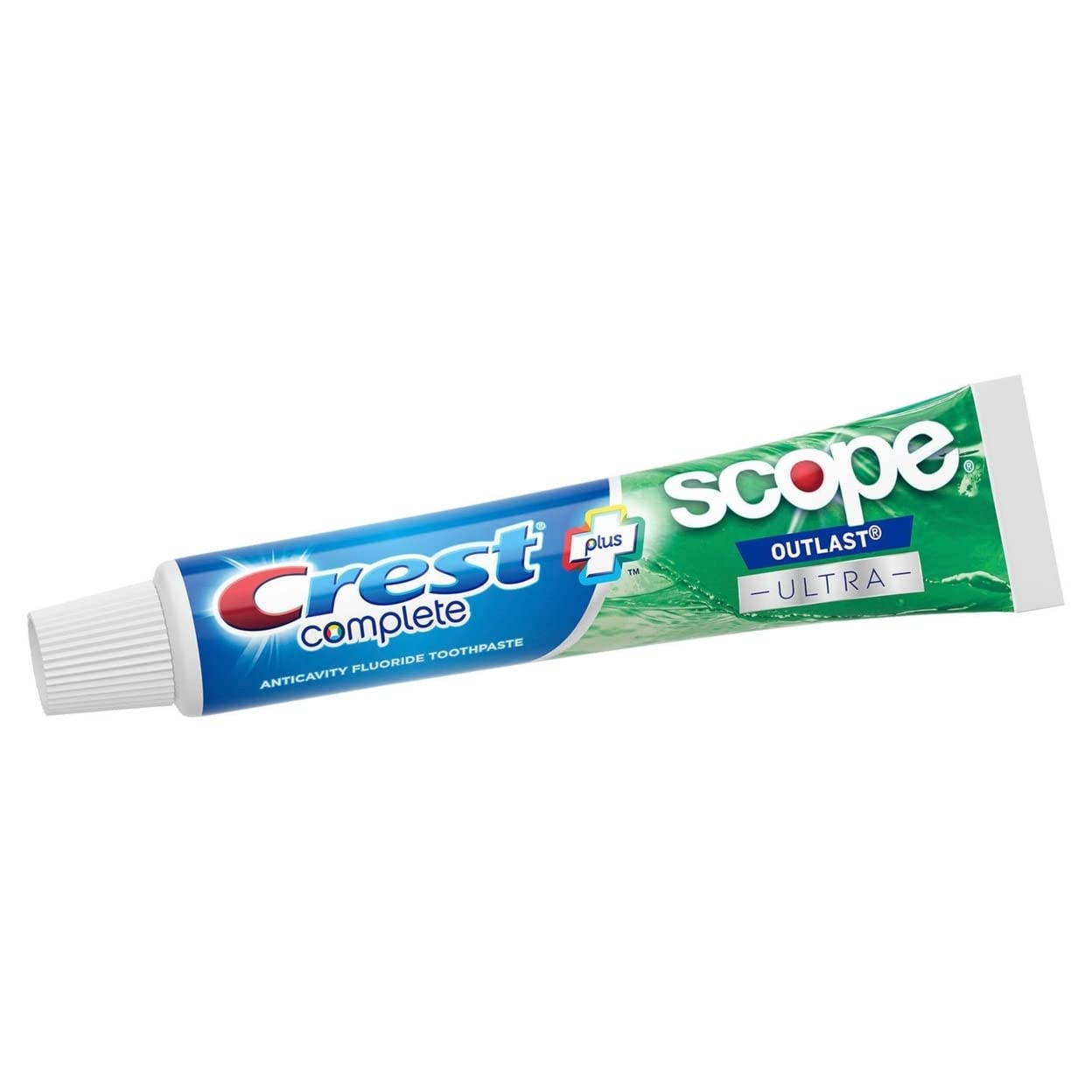 Crest Complete + Scope Outlast pack de 5, brossage quotidien pratique.