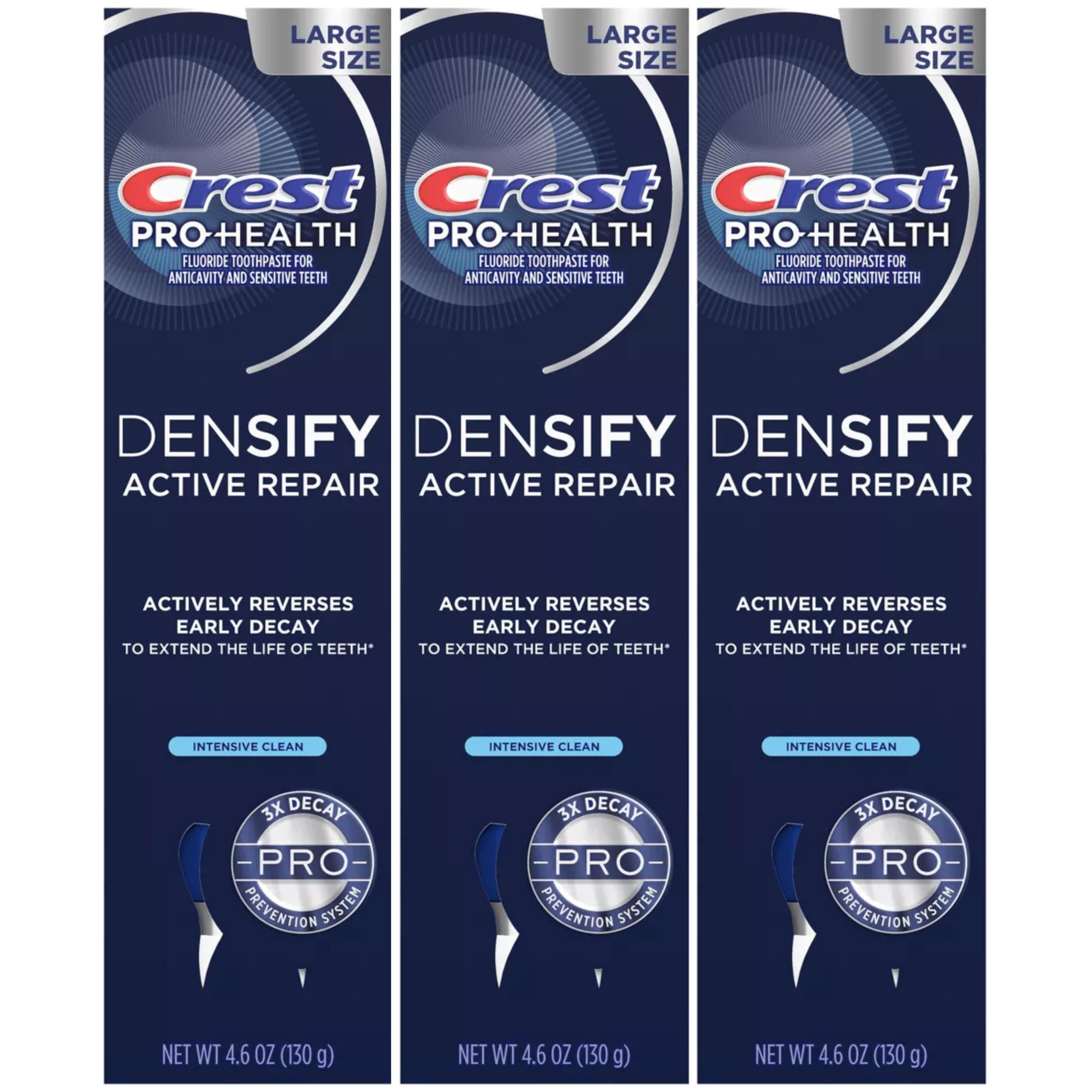 Crest Densify pack de 3, emballage pratique pour le quotidien.