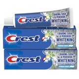 Crest dentifrice bicarbonate-peroxyde emballage double, haleine fraîche et protection tartre.