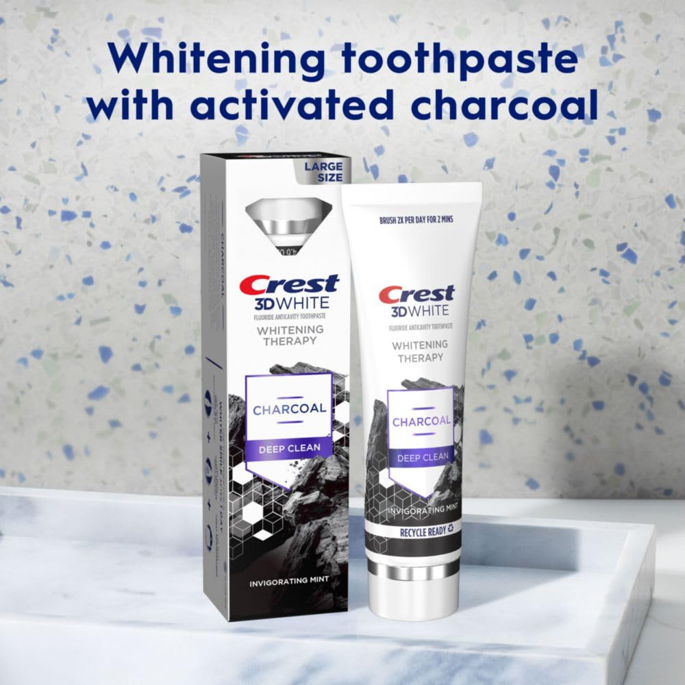 Dentifrice Crest révélant un blanchiment doux et respectueux de l’émail.