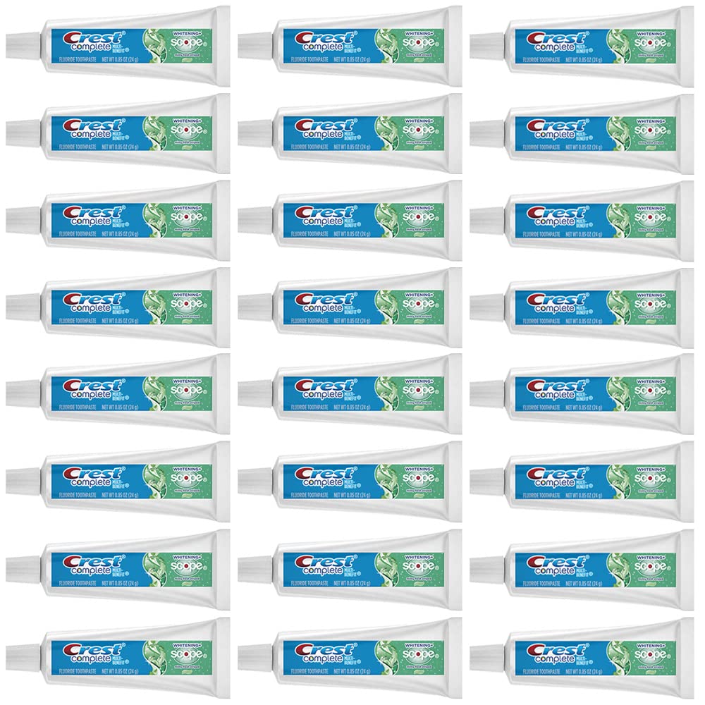 Dentifrice Crest menthe en tube pour haleine fraîche durable.