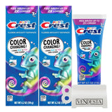 Dentifrice Crest Kids goût bubblegum apprécié par les enfants.