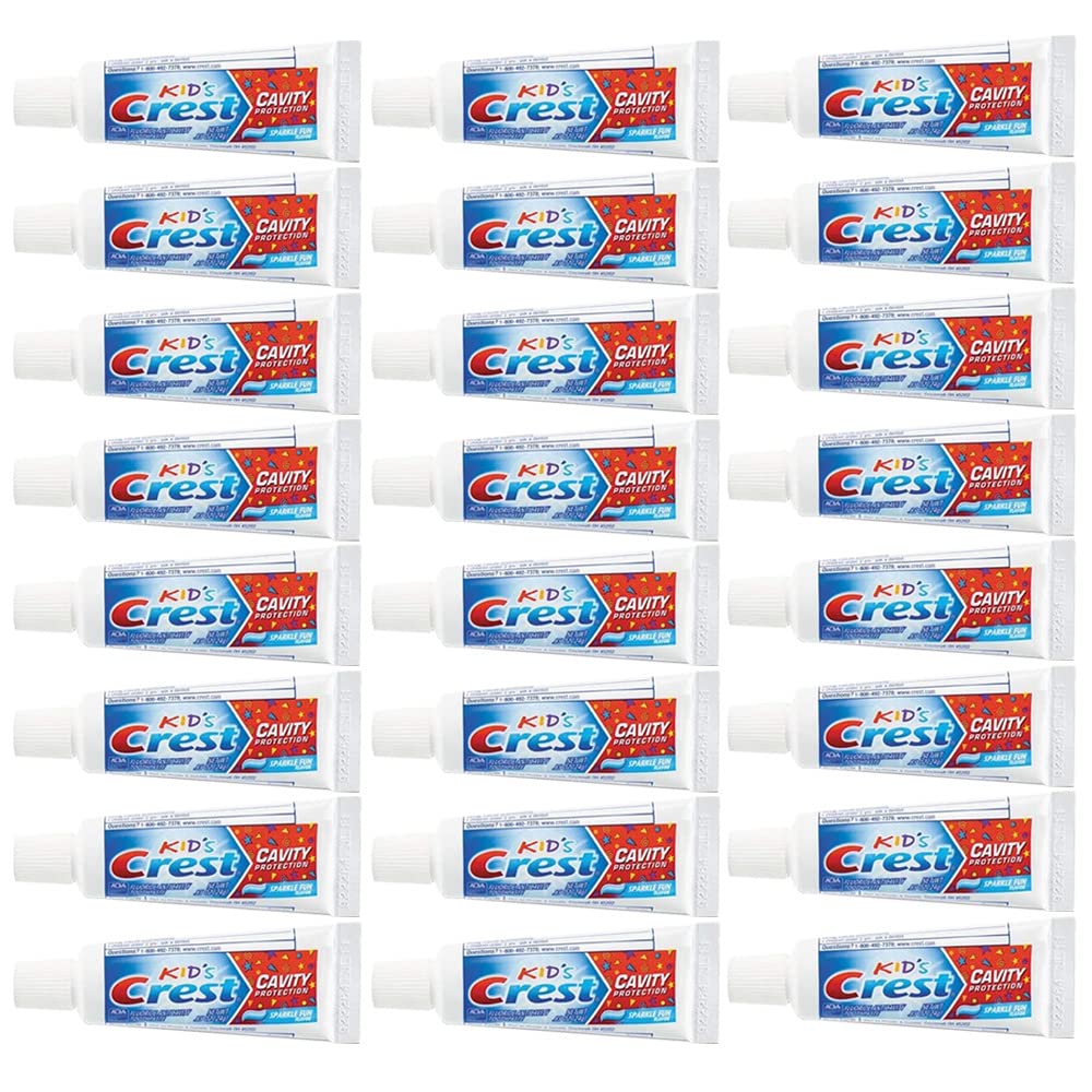 Dentifrice Crest, tube brillant, idéal pour la routine d'hygiène bucco-dentaire des enfants.