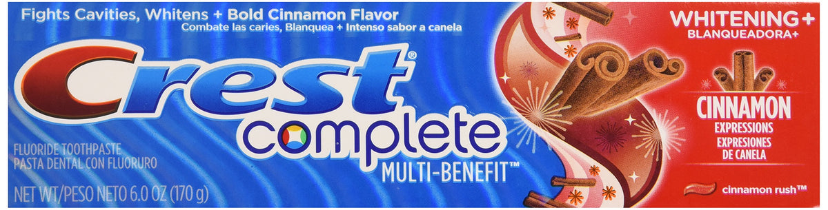 Crest Expressions Cannelle Épice dans son emballage, prêt à améliorer l'haleine au quotidien.