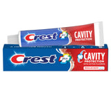 Crest dentifrice à la menthe fraîche dans emballage familial.