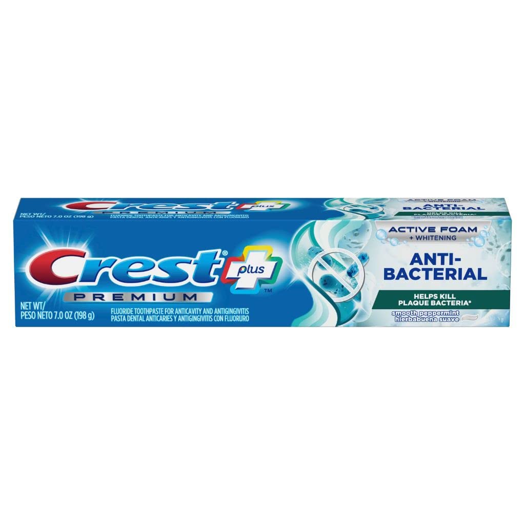 Crest Premium Plus, blanchiment des taches de surface grâce à sa formule éclaircissante.