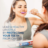 Crest dentifrice-renforcement-émail, fluoré pour l'entretien quotidien.