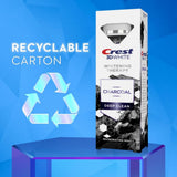 Crest dentifrice thérapie au charbon, arôme menthe, sensation fraîche durable après brossage.