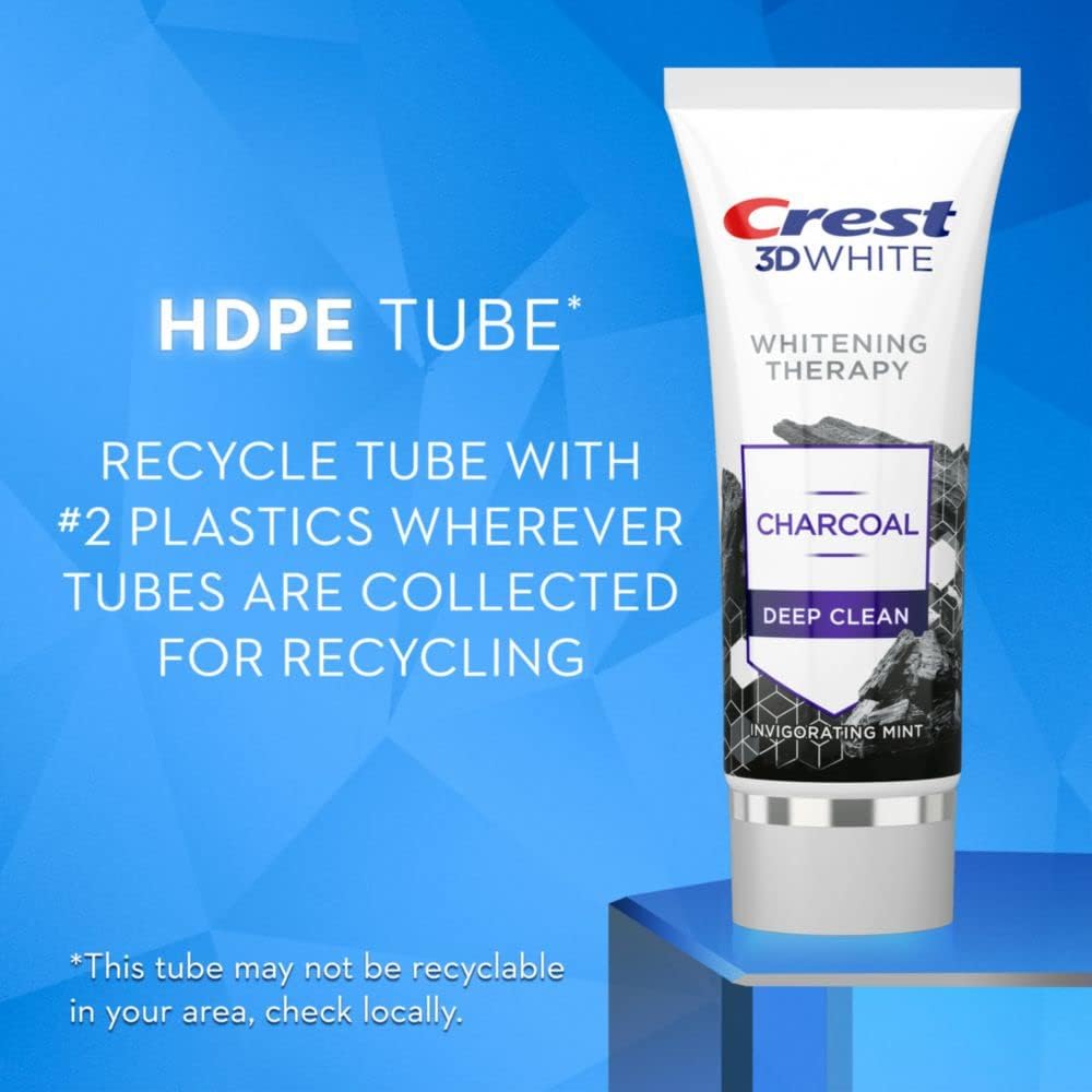 Crest dentifrice thérapie au charbon, sensation fraîche et goût mentholé durable après chaque brossage.