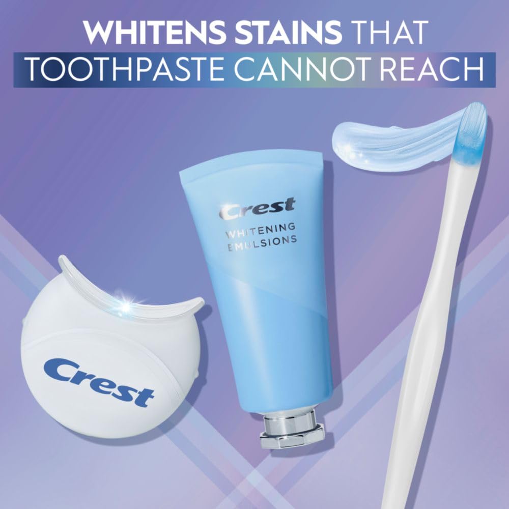 Résultat visible sur les dents avec Crest Emulsions et taches réduites.