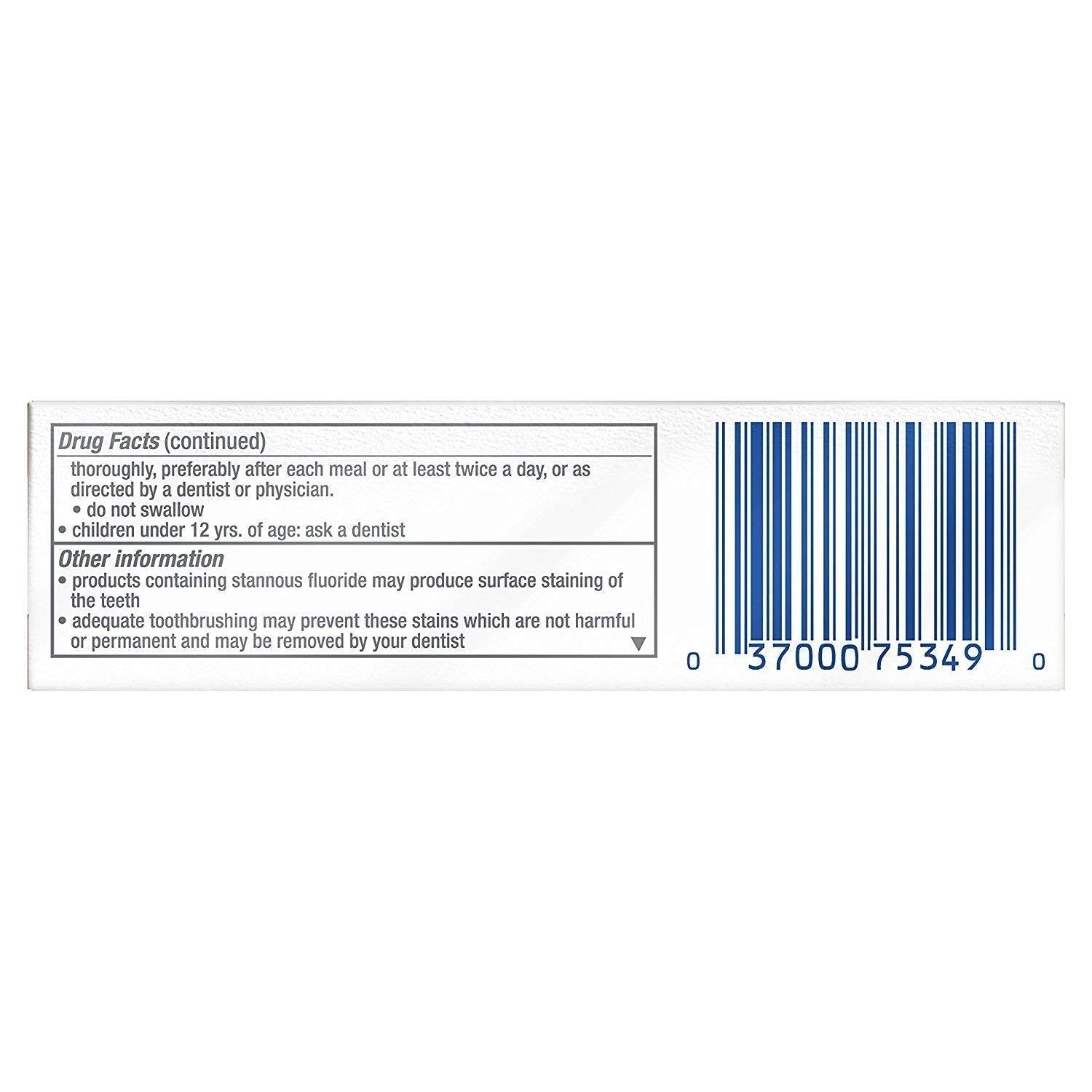 Tube dentifrice Crest Gum Detoxify 0,85 oz pack 36 pour déplacement.