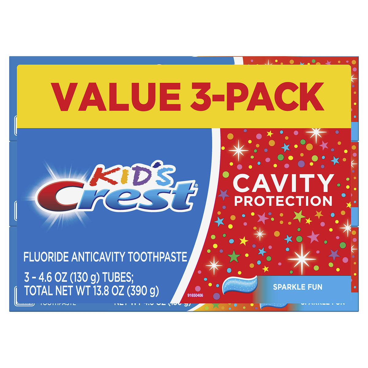 Dentifrice Crest Kids avec emballage varié pour enfants
