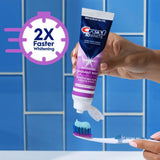 Dentifrice Crest menthe éclatante en vue, sensation de fraîcheur après utilisation.