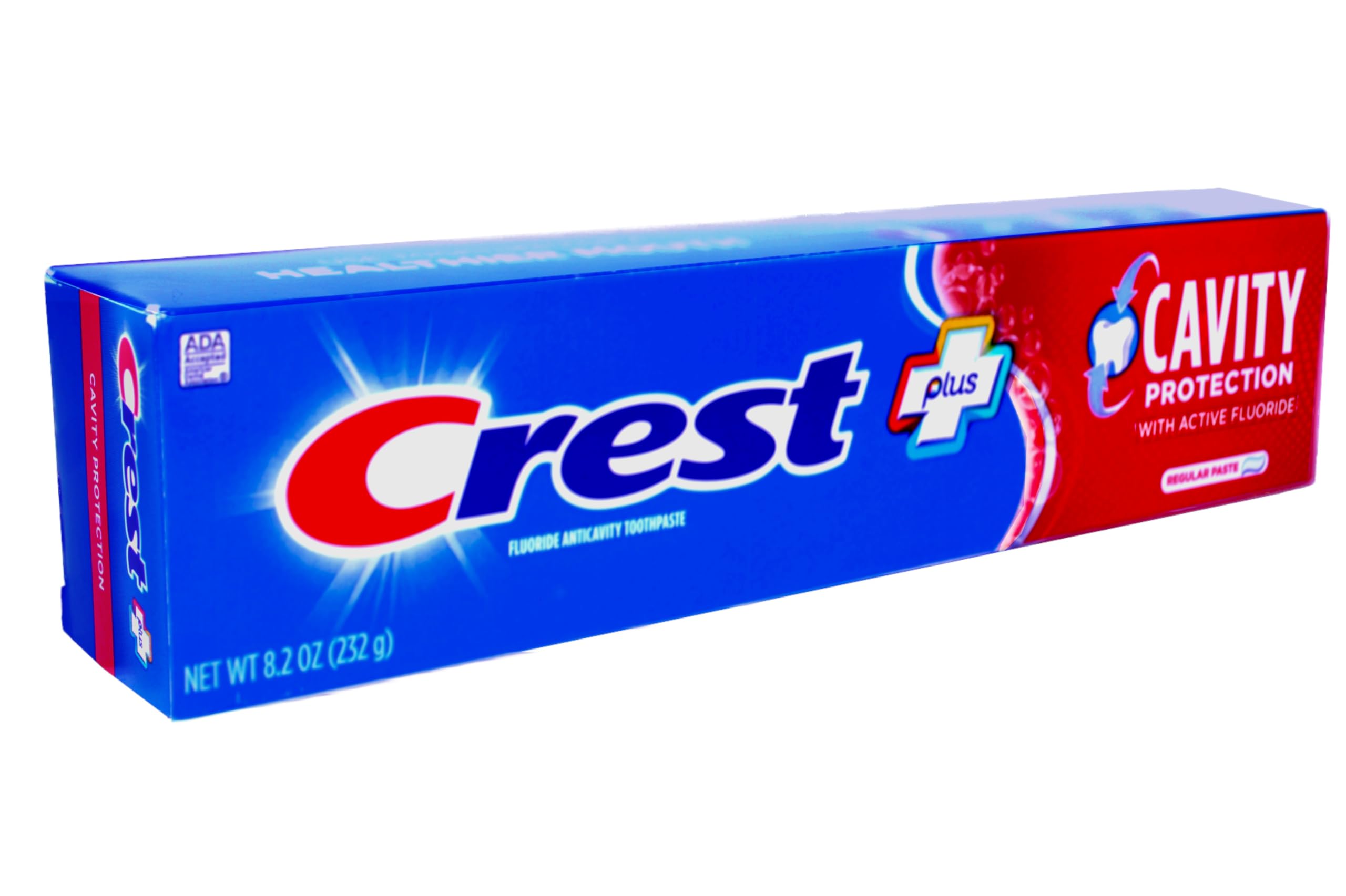 Vue du pack Crest de 8 tubes de 8,2 oz.