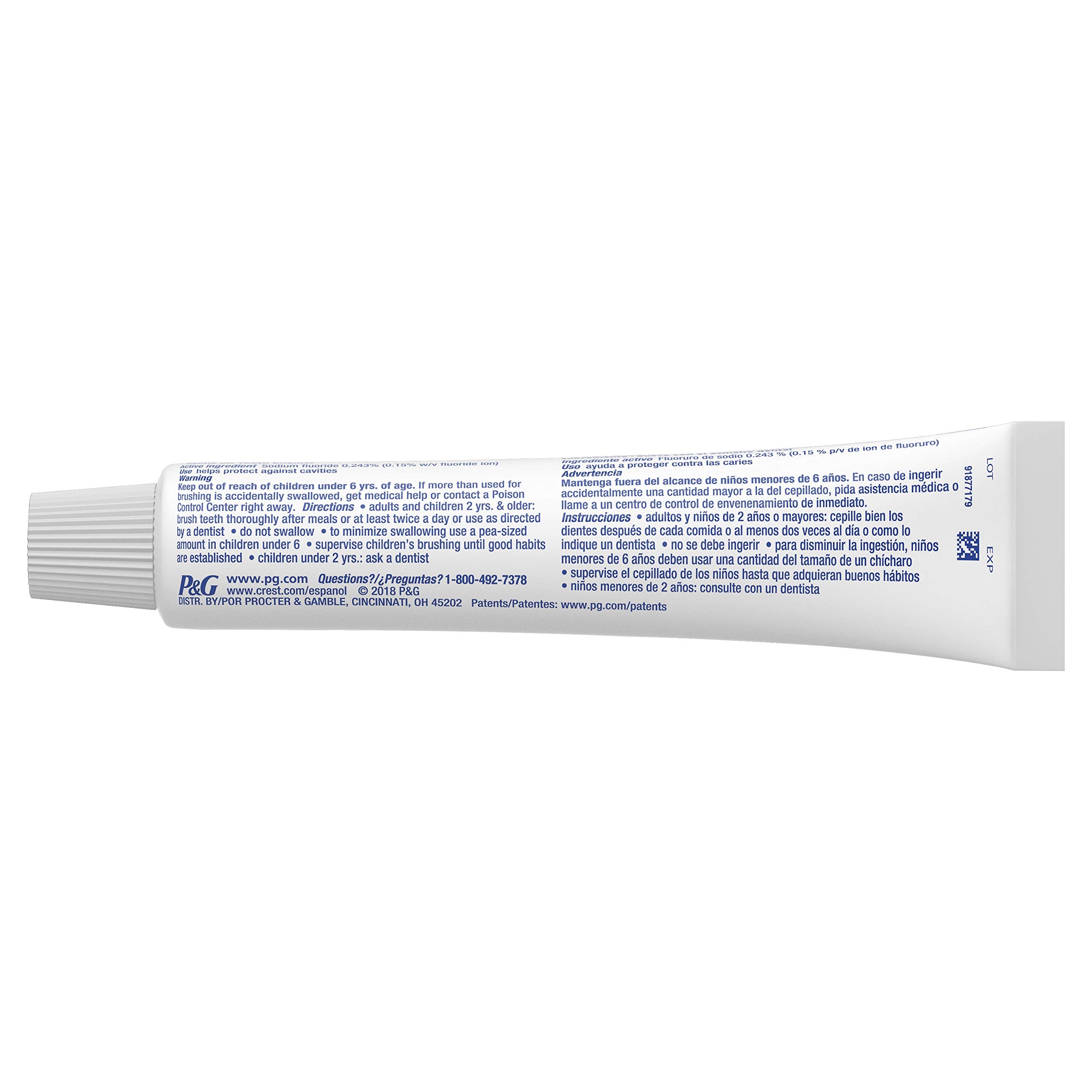 Crest Plus Scope sur la brosse, prêt pour une utilisation quotidienne.