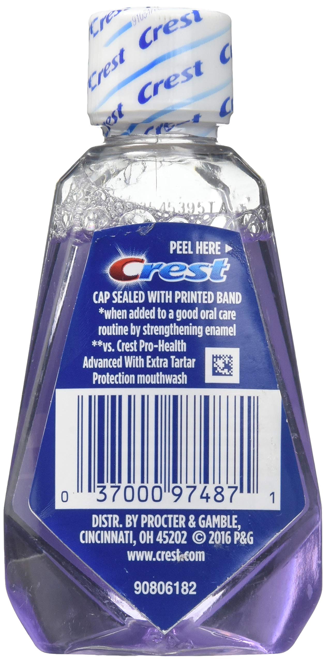 Crest Pro-Health Avancé, paquet de 12 bains de bouche 36 ml, pratique en déplacement.