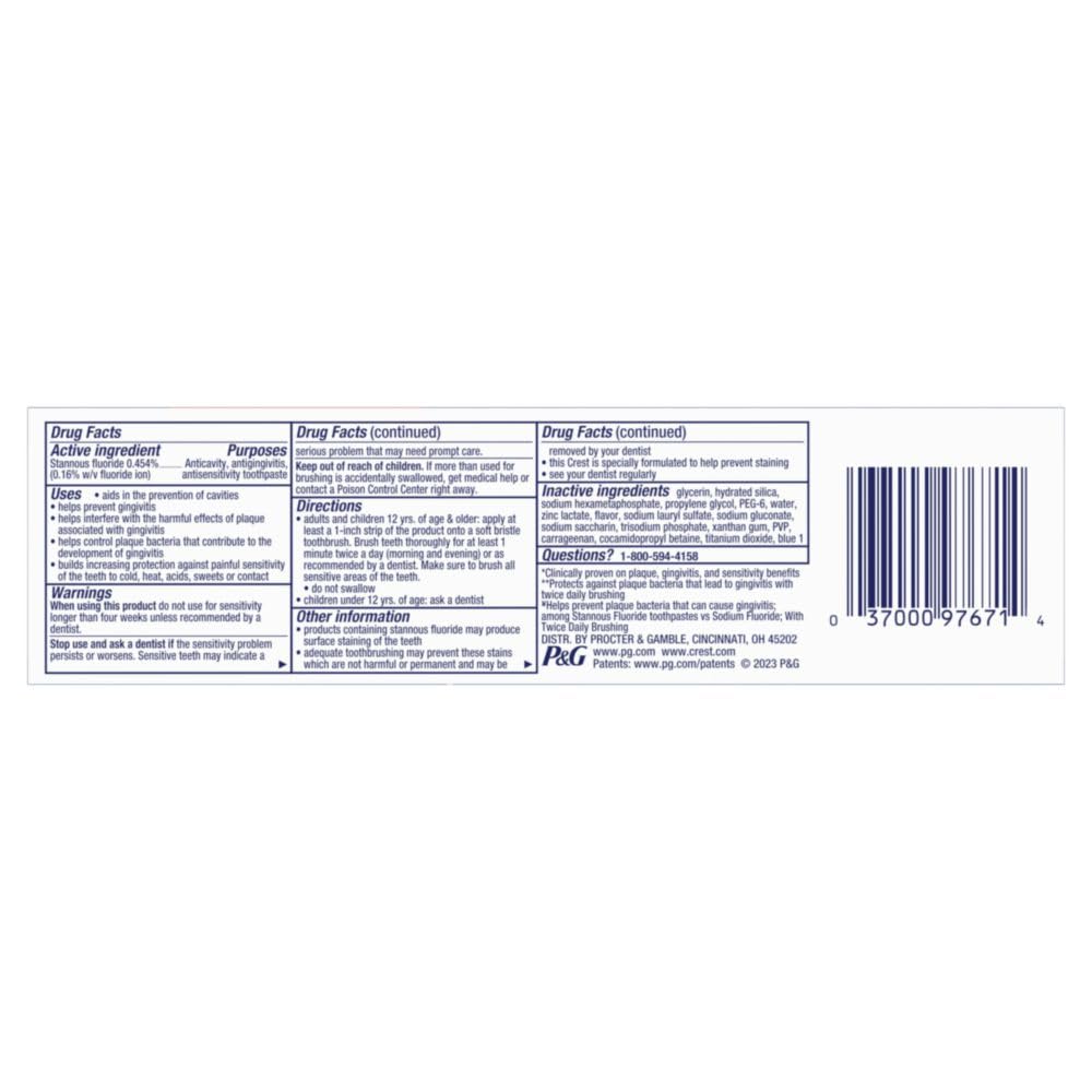 Sage routine dentaire avec Crest Pro-Health Avancée et santé des gencives.