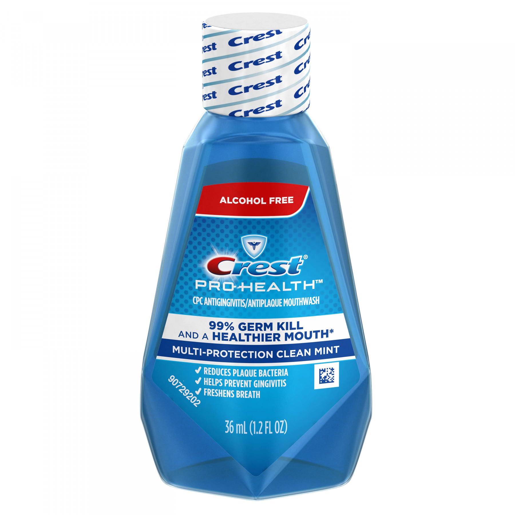 Crest Pro-Health anti-plaque, bouteille prête pour l’hygiène buccale quotidienne.
