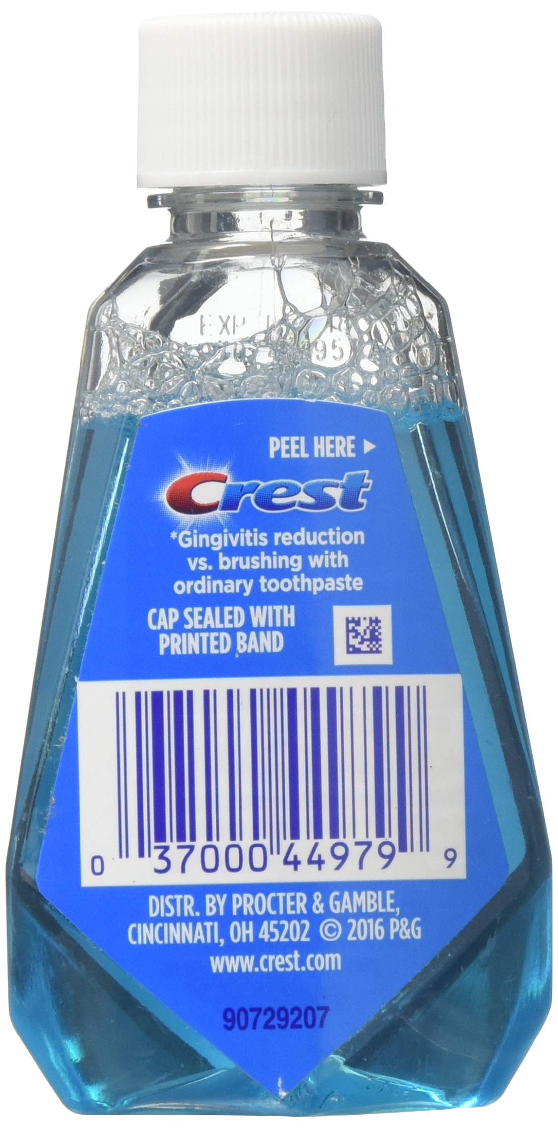 Paquets Crest Pro-Health sans alcool, double flacon, protection contre plaque et gingivite, fraîcheur mentholée.