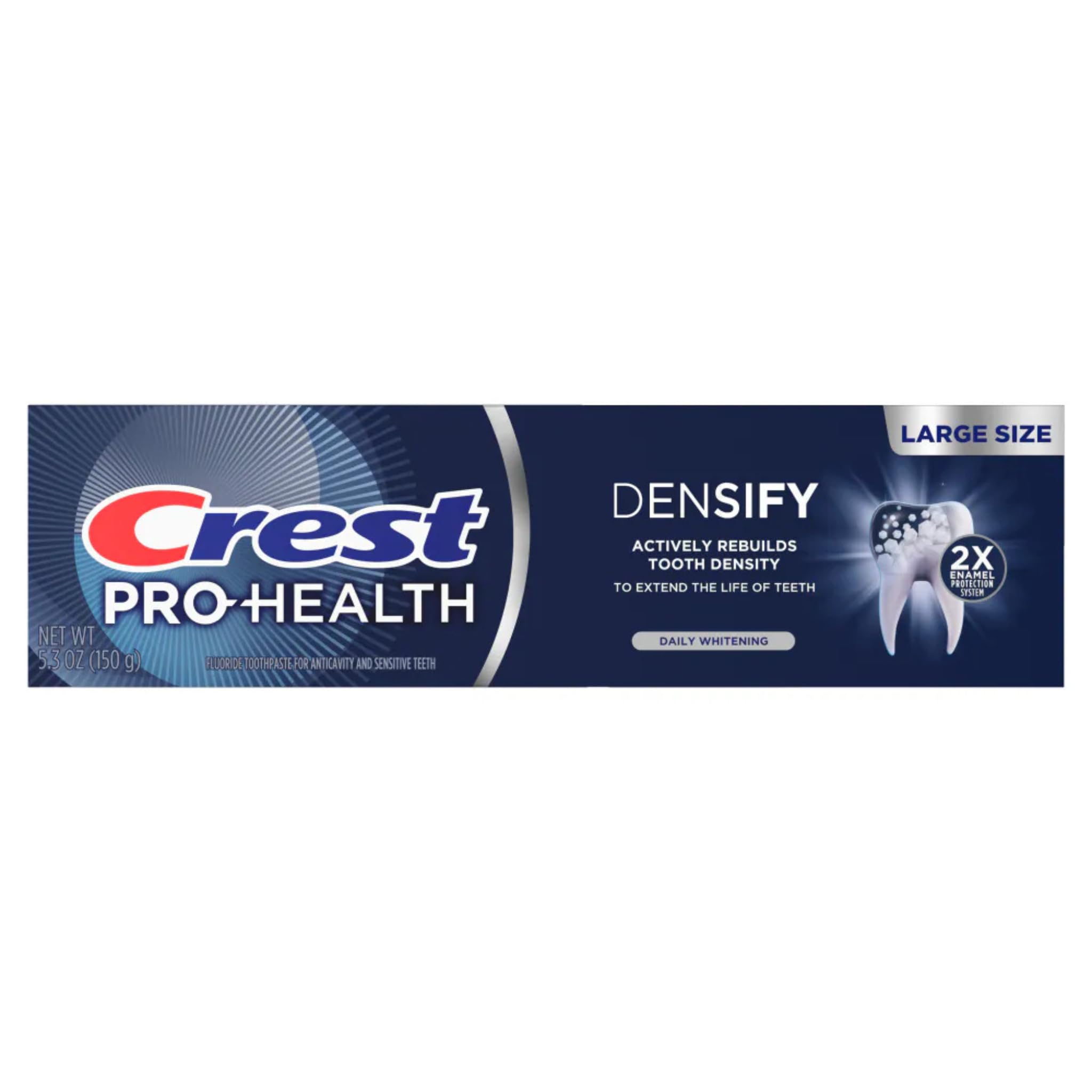 Texture douce de Crest Pro-Health Densify pour un brossage agréable.
