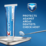 Crest Pro-Health Gel dentifrice avec fluorure stanneux protégeant les surfaces et la dentition.
