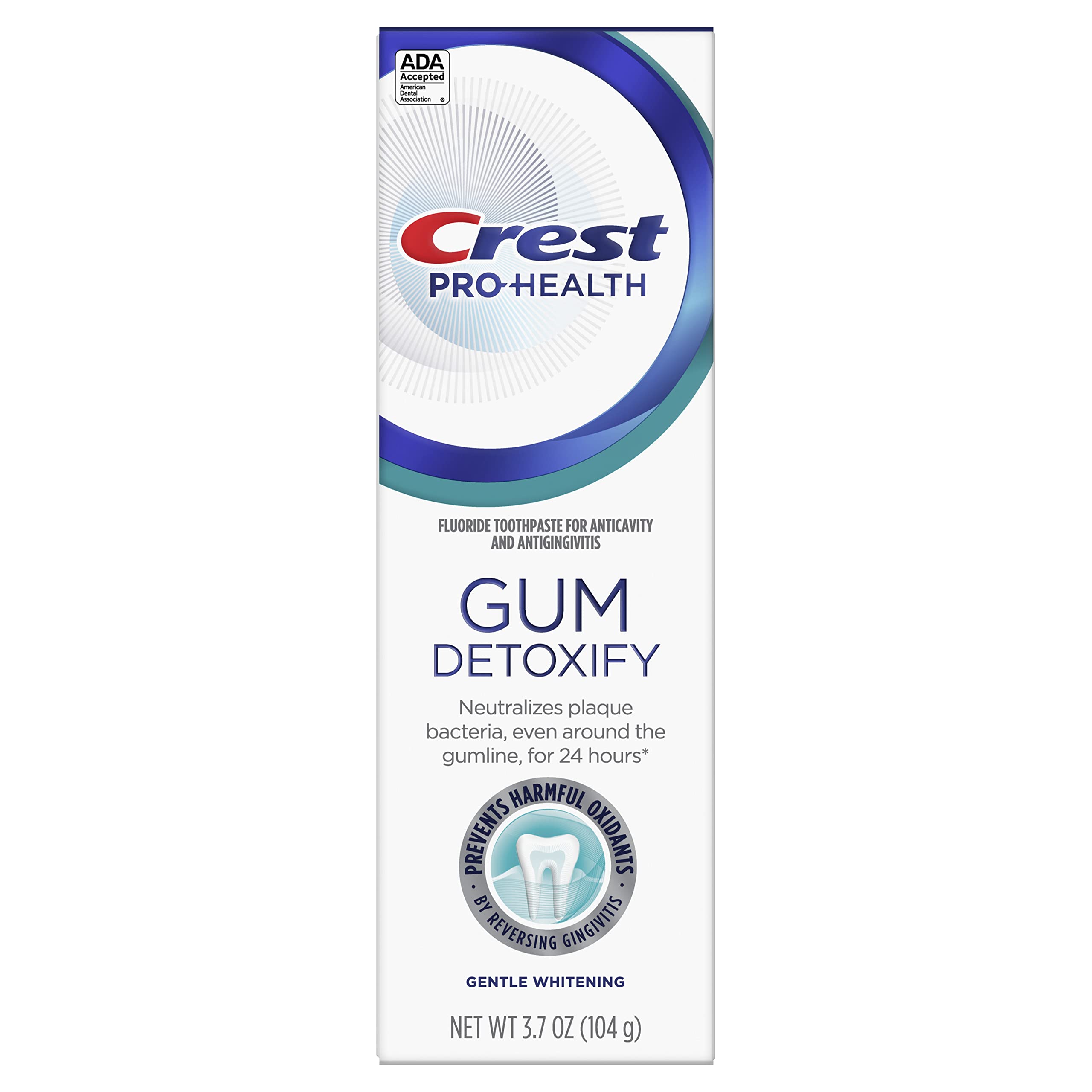 Crest Pro-Health Gum Detoxify en tube pour un brossage quotidien efficace.