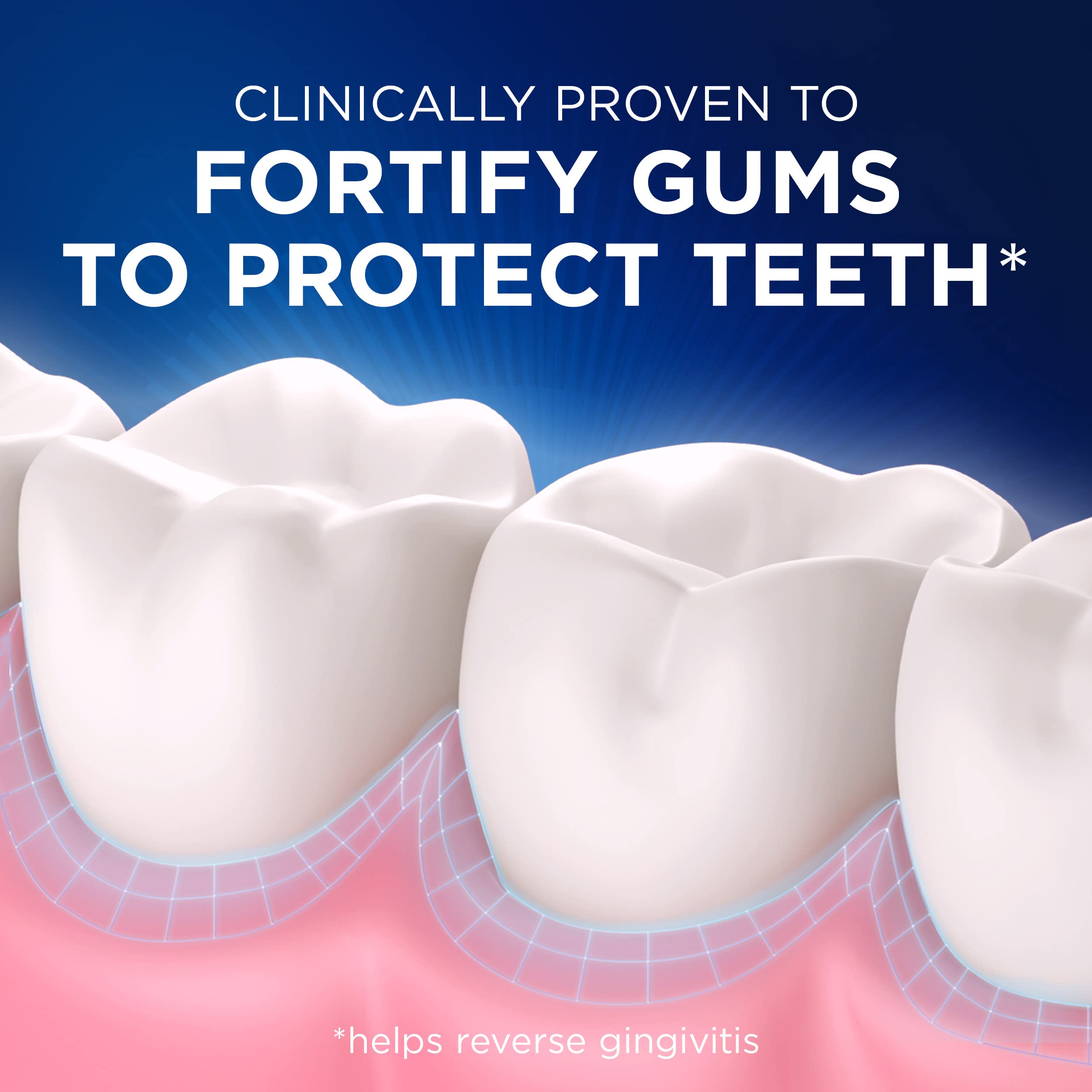 Crest Pro-Health Gum Detoxify avec mousse activée, neutralise les bactéries près des gencives.
