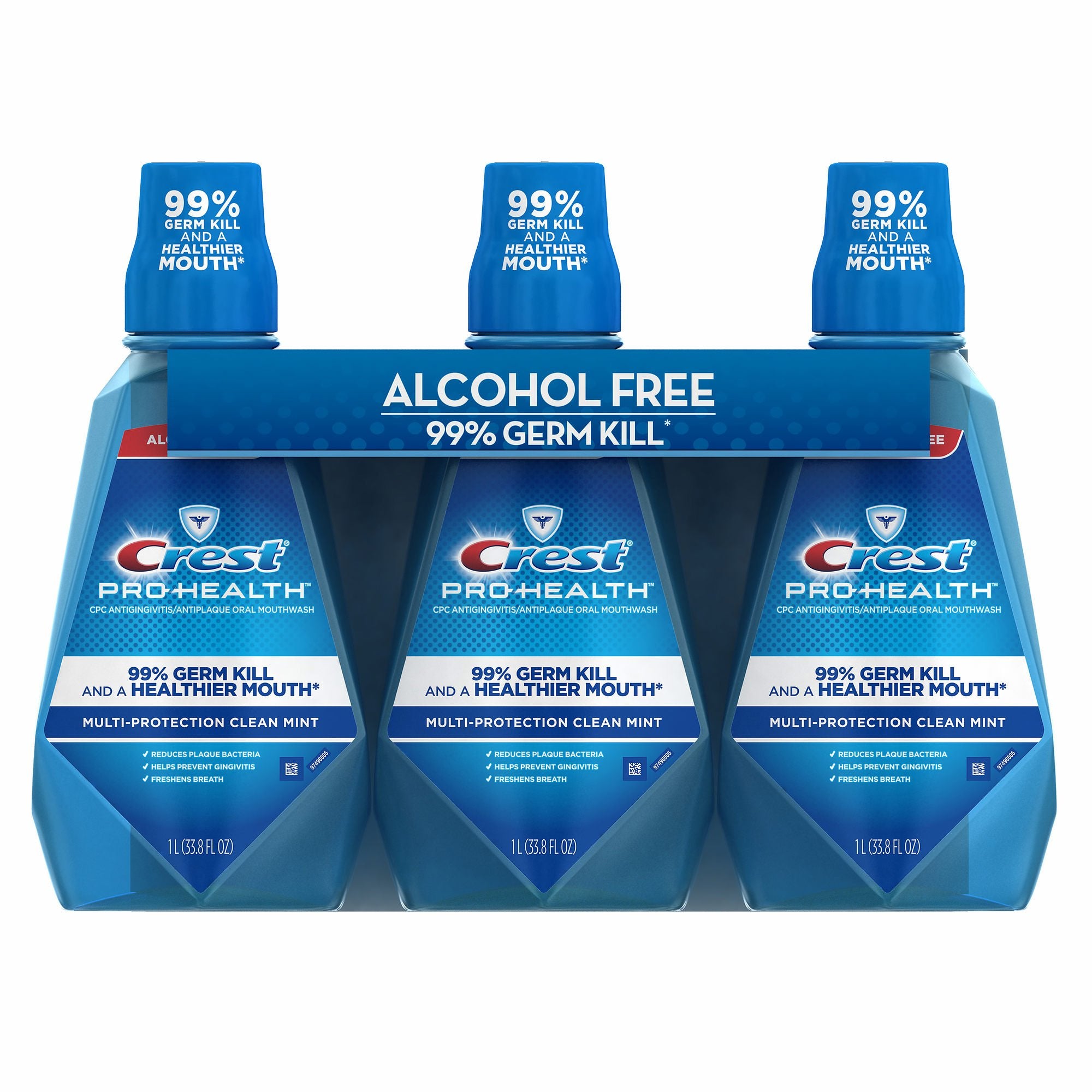 Crest Pro-Health Multiprotection – rinçage buccal, flacon 1 L, pour une fraîcheur buccale durable