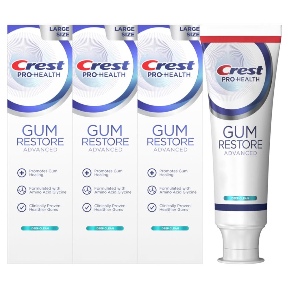 Crest Pro-Health, paquet de 3 tubes, protection anticaries et gencives saines.